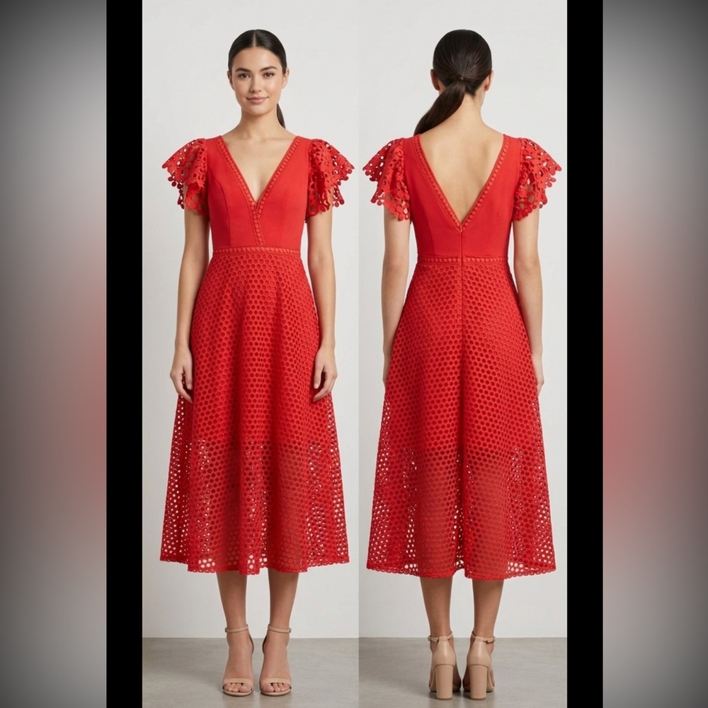 Jovani Maslavi Ready To Wear Red Formal Maxi Dress. Size 2. Prom. Wedding Guest.